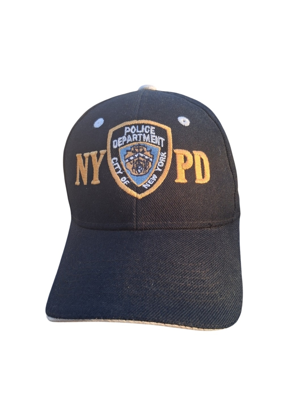 NYPD Embroidered Black Baseball Cap/Adjustable Velcro Strap Back